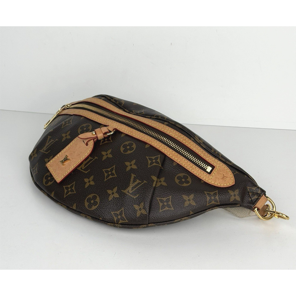 Louis Vuitton High Rise Bumbag in Brown Monogram Coated Canvas Microchipped D8